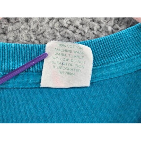 Vintage Sea World Shirt Mens XXL Oceanscape Blue Embroidered Dolphins 90s Y2K - Picture 5 of 6